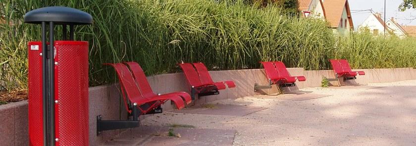 Euroform W Скамья металлическая со спинкой на балке  70m/ 1/ 1.2 / 1.3/ 3  - Вид №2