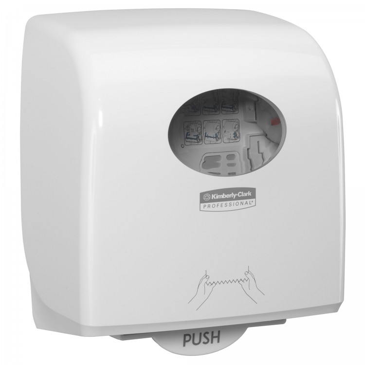 7955 Kimberly Clark Диспенсер для рулонных бумажных полотенец белый Kimberly Clark Professional Aquarius Slimroll 7955 белый 
