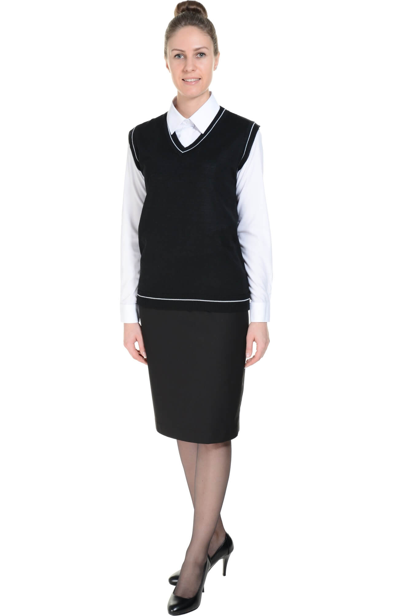 5042991 Жилет трикотажный женский в ассортименте  Одежда для официантов  размер 48-50 Спецодежда  - Вид №4