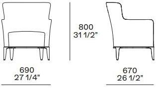 Poliform Кресло из ткани с подлокотниками Gentleman sun-id-1379774 - Вид №12