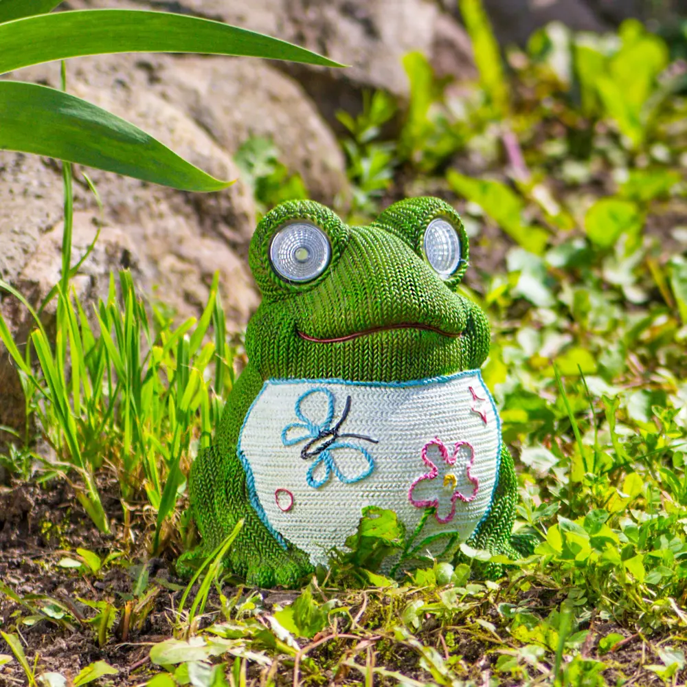Светильник на солнечных батареях Knitfrog, 16 см, полирезина 15673742 STLM-2068560 Santreyd  - Вид №2
