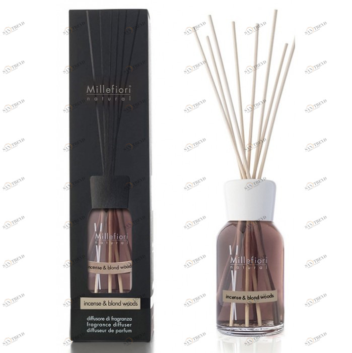 Диффузор с палочками 250 мл"Благовония и белое дерево" Incense & blond woods MILLEFIORI MILANO БЛАГОВОНИЯ 267376 Бежевый 