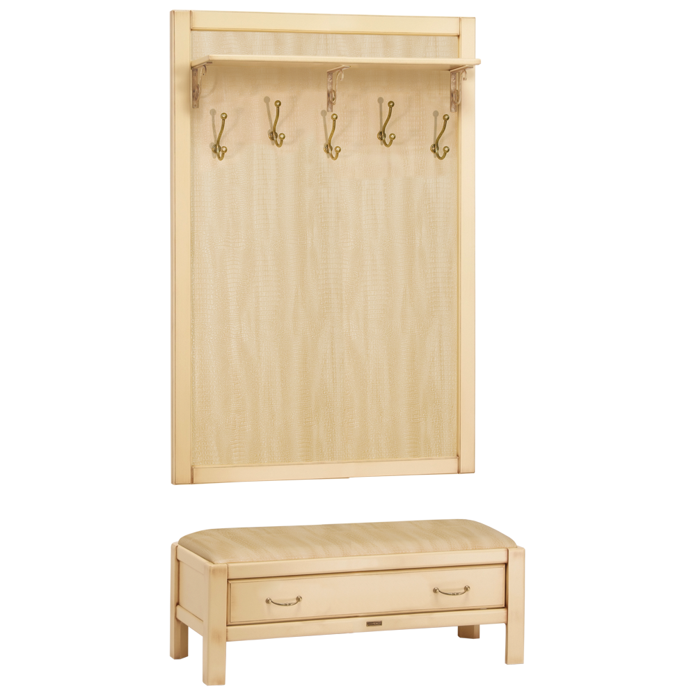 11167,11161 Настенная прихожая Лотос Комби 3/5 Айвори BOGACHO 4627138185209, 4627138170205