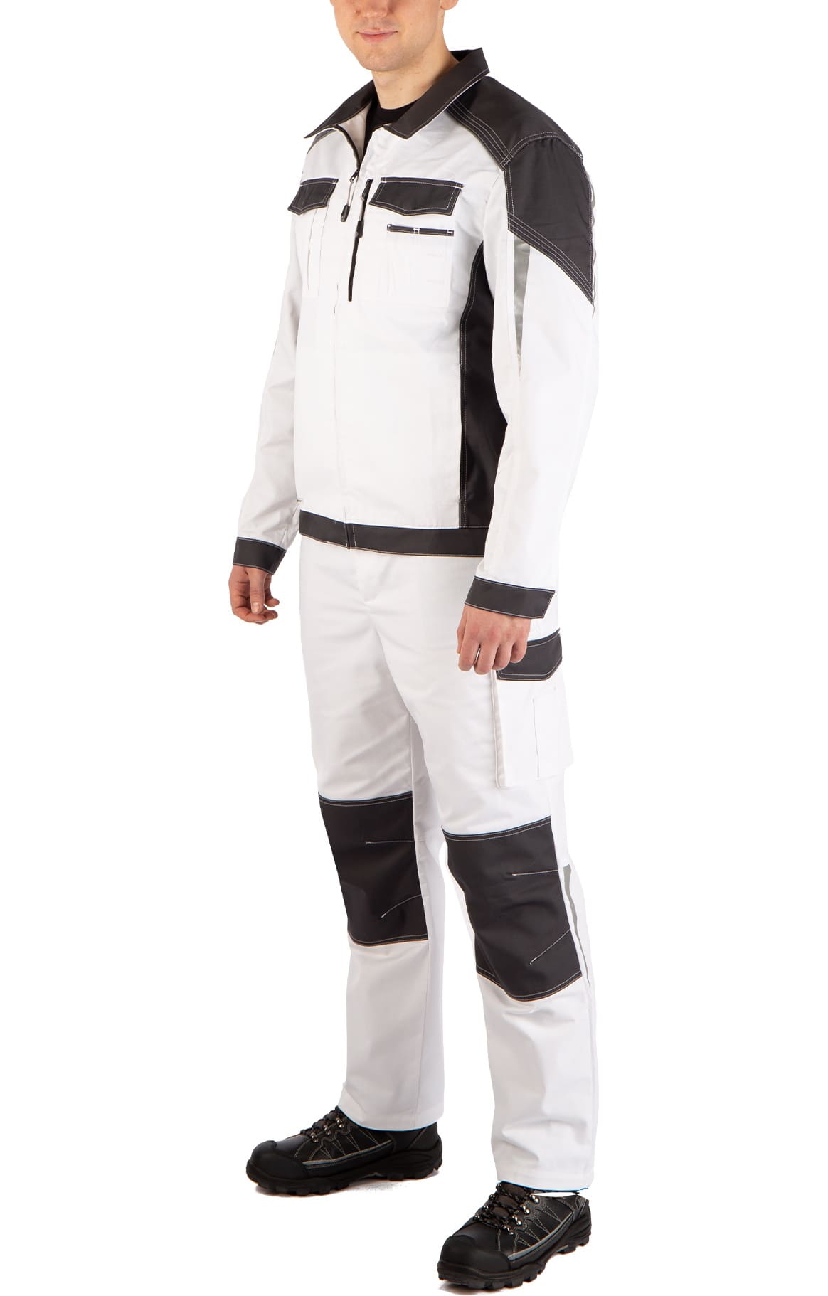 4974833 Костюм  NEW белый графит STATUS  Летняя спецодежда  размер 64-66/170-176  - Вид №17