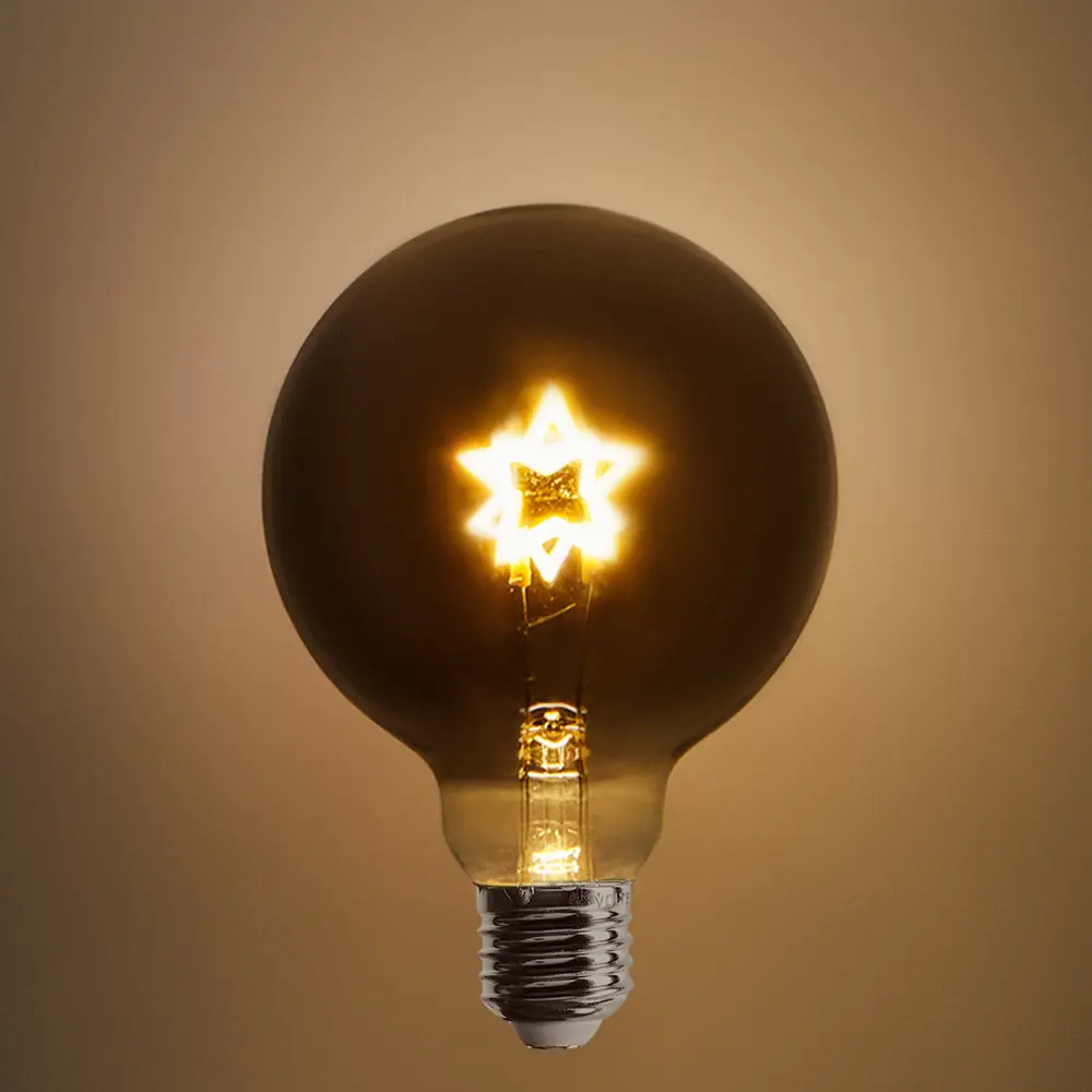 Декоративная филаментная лампа Voltega Star G95 дымчатая 3Вт E27 89345985 STLM-1401763