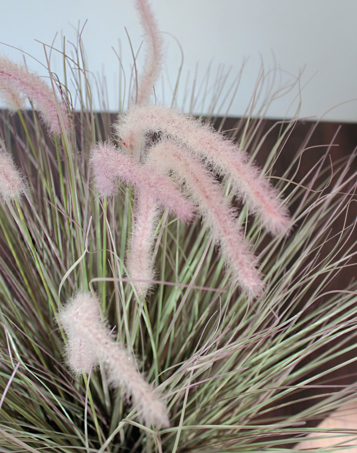 4842 819 a3 Искусственный пучок травы в металлическом горшке, 100 см, матовый зеленый H-andreas 