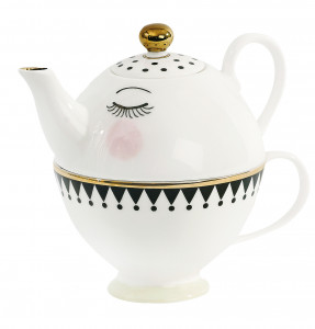 TP033 Мини Чайник С Чашкой Icons Сlosed Eyes Miss Etoile