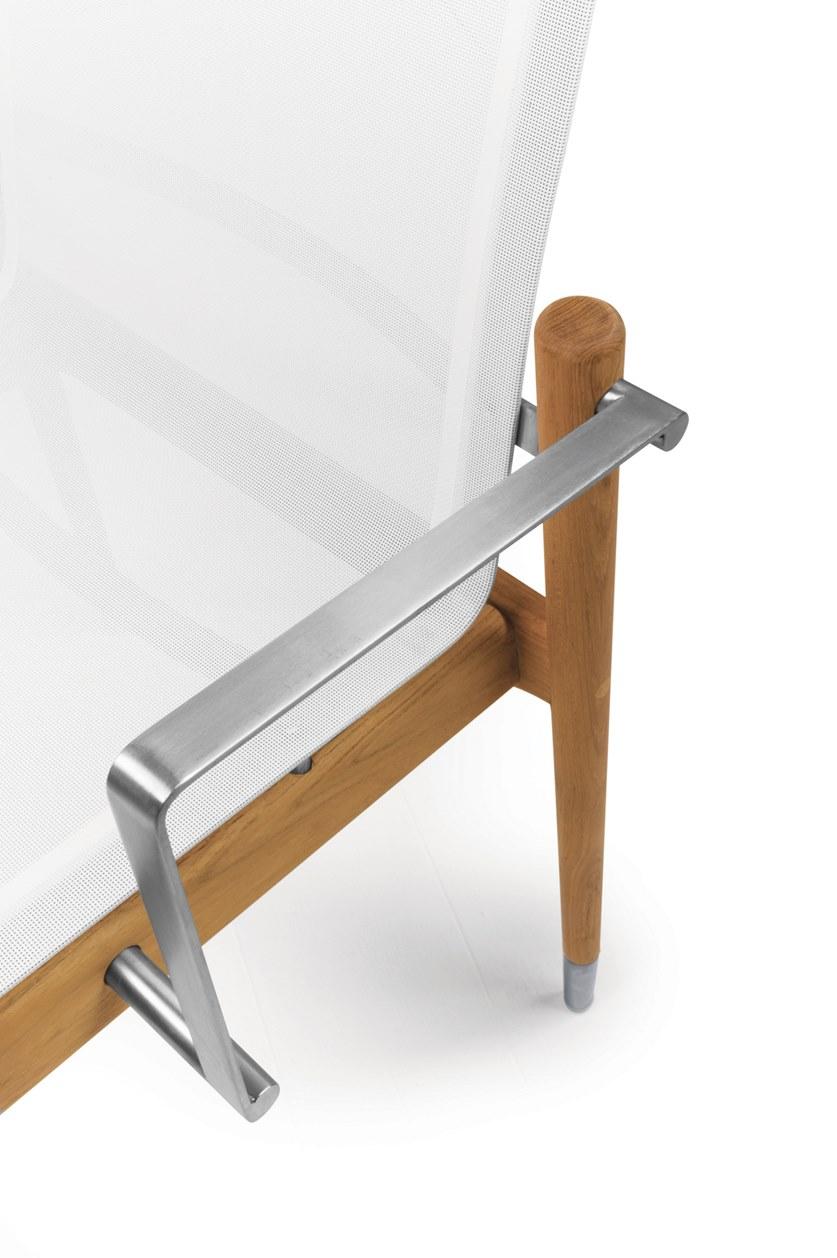 Atmosphera Садовый стул с подлокотниками из тика и ткани Link Li.sb. - Вид №5