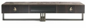 ETRO Home Interiors Низкая тумба под телевизор из эвкалипта с ящиками Klee E.klee.531.a