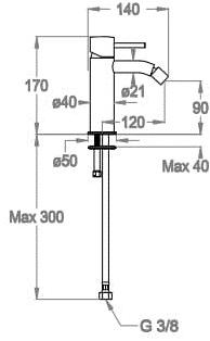 Fir Italia Смеситель для биде на одно отверстие Cleosteel 48 4821010 - Вид №1