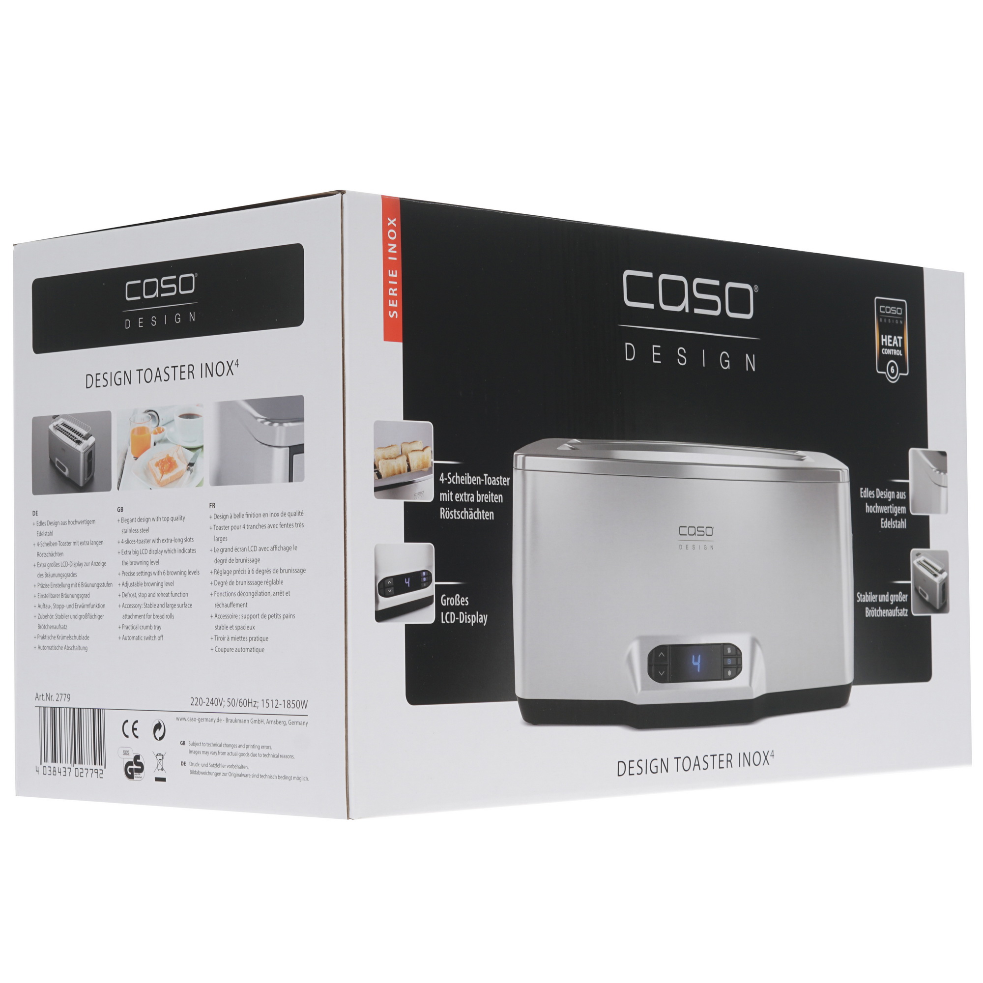 8117470 Тостер CASO Inox 4 серебристый STDN-0004206 - Вид №8