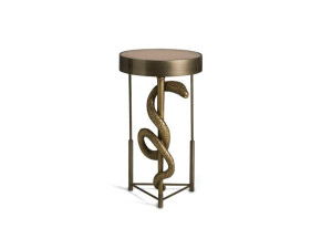 Высокий журнальный столик с ониксовой столешницей