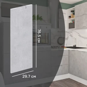 Фасад для кухонного шкафа Берлин 29.7x76.5 см Delinia ID МДФ цвет серый 82011389 STLM-2001446