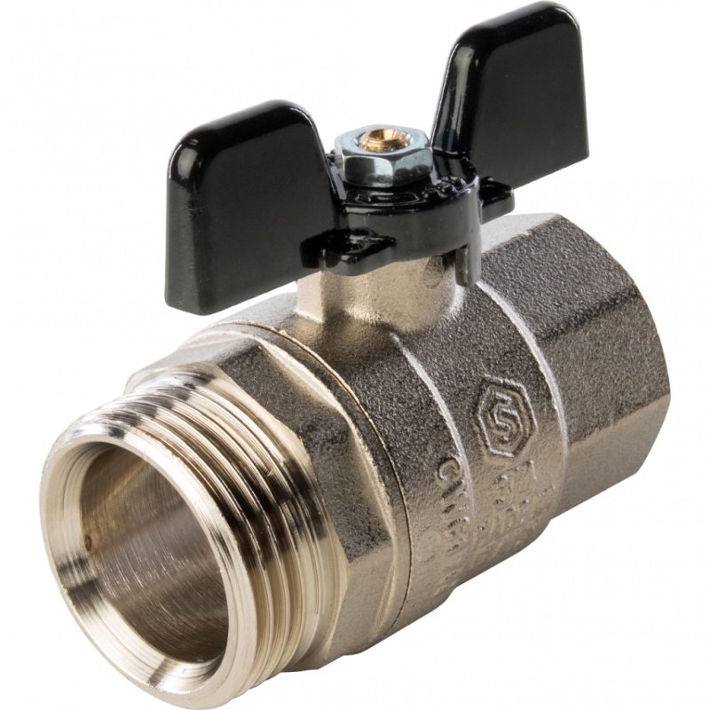 Кран шаровый STOUT ВН 3/4" с американкой бабочка SVB0007000020 - Вид №2