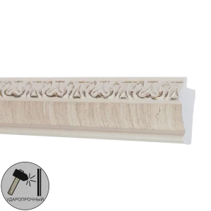 Молдинг настенный полистирол Decomaster 807-6 бежевый 20х40x2000 мм