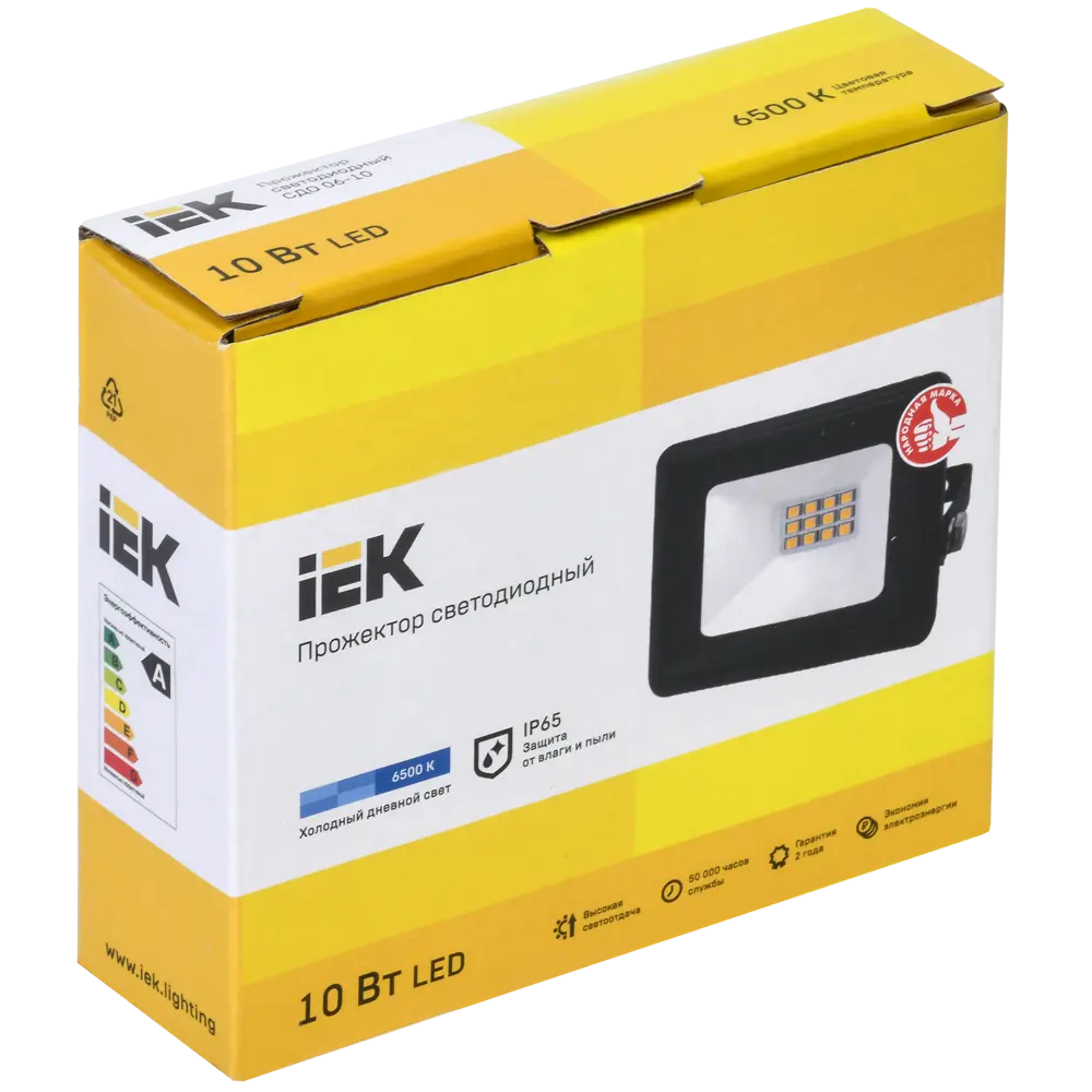 Прожектор светодиодный уличный SMD IEK СДО 06-10 10 Вт 6500K IP65 переносной, холодный белый свет 82370269 STLM-2073316  - Вид №5