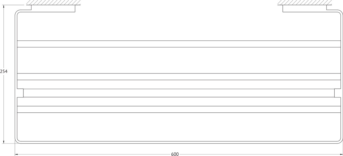 838160A Полка для полотенец со штангой 60 cm ARTWELLE Regen - Вид №1