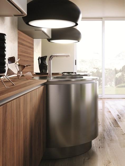 Aster Cucine Линейная деревянная кухня Domina sun-id-1461971 - Вид №1