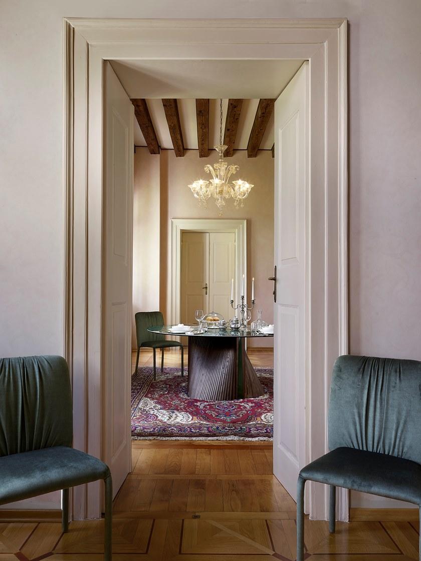 Natisa Круглый керамический стол и основание из ясеня Wave sun-id-1388202 - Вид №4