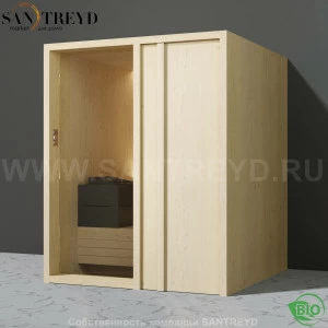 Effegibi YOKU.D60 BI.70200015 Био-сауна с правой дверью. Мощность: 6 кВт макс. Размеры: длина 174 см, ширина 170 см. Отделка: осина термообработанная