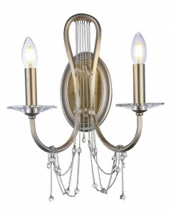 Бра настенное золотистое Lumien Hall "Вилмар" 2027/2W-SRGD LUMIEN HALL СВЕЧА 00-3931584 Золото