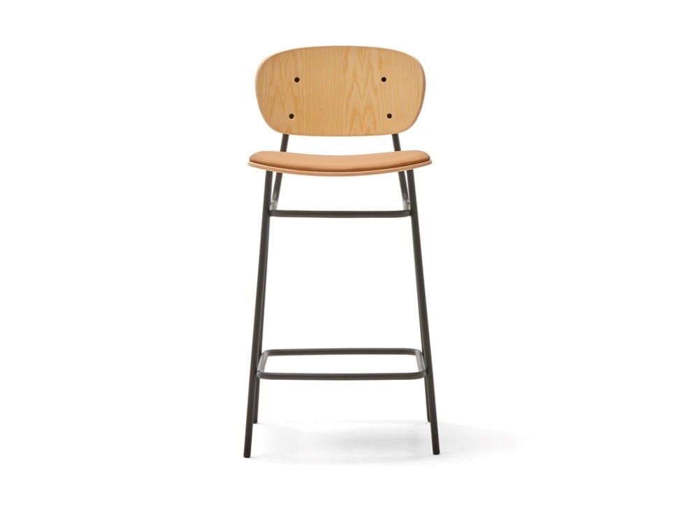 Высокий стул из ясеня с мягким сиденьем Blasco&Vila Fosca ARCH-00017353 - Вид №2