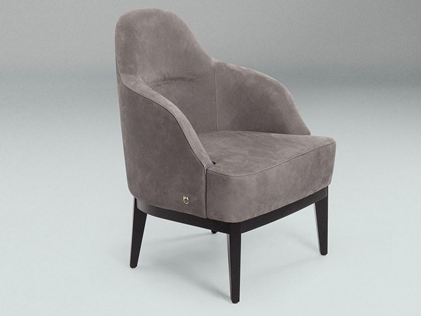 Paolo Castelli Кресло из нубука в современном стиле с подлокотниками и подголовником Venice sun-id-1466890 - Вид №1