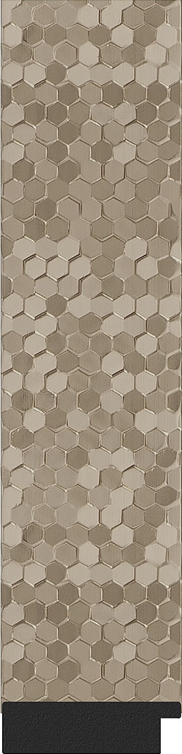 BY 7104 Зеркало в багетной раме - соты титан 70 mm EVOFORM Octagon - Вид №3