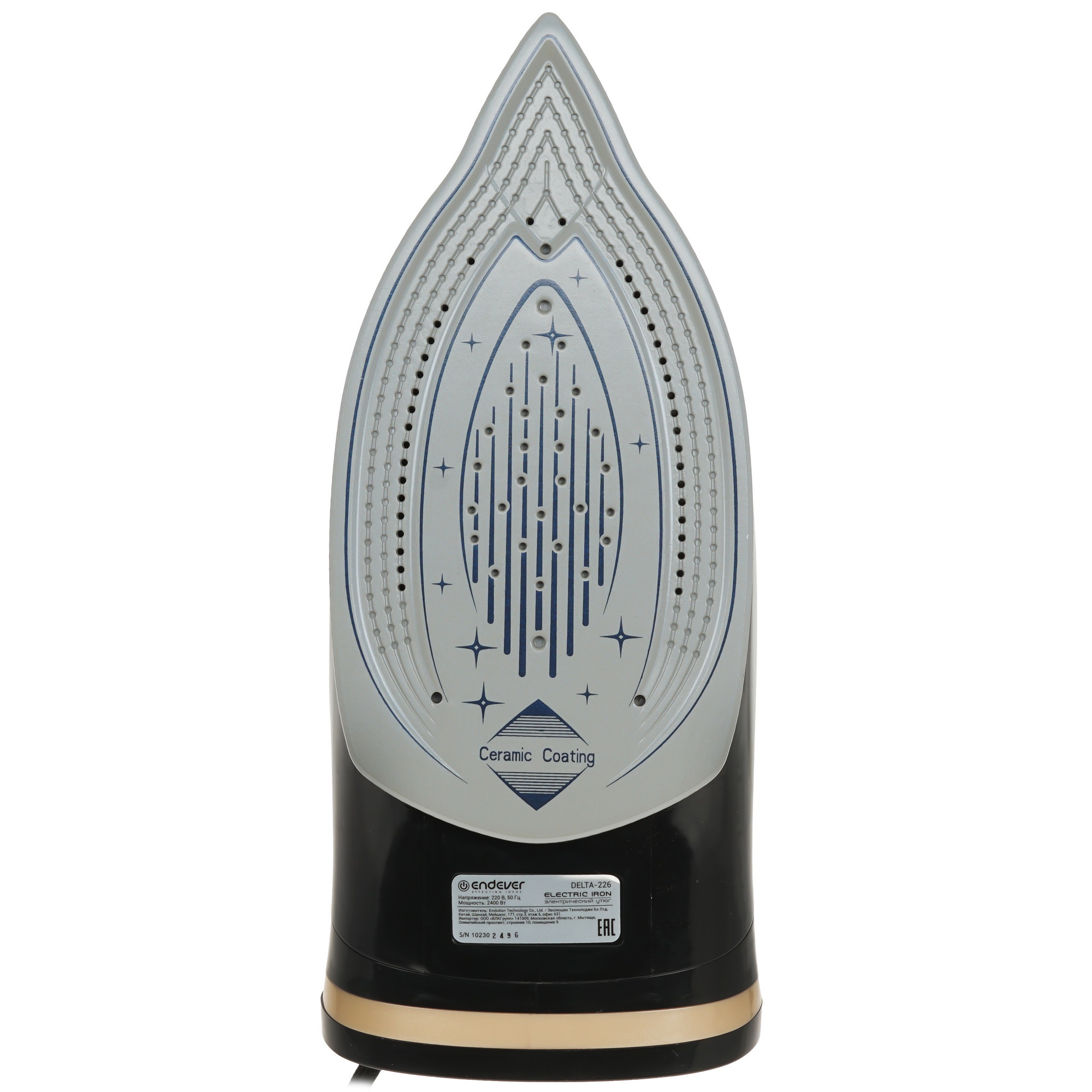 9973843 Утюг Endever Delta-226 черный STDN-0049884 - Вид №3