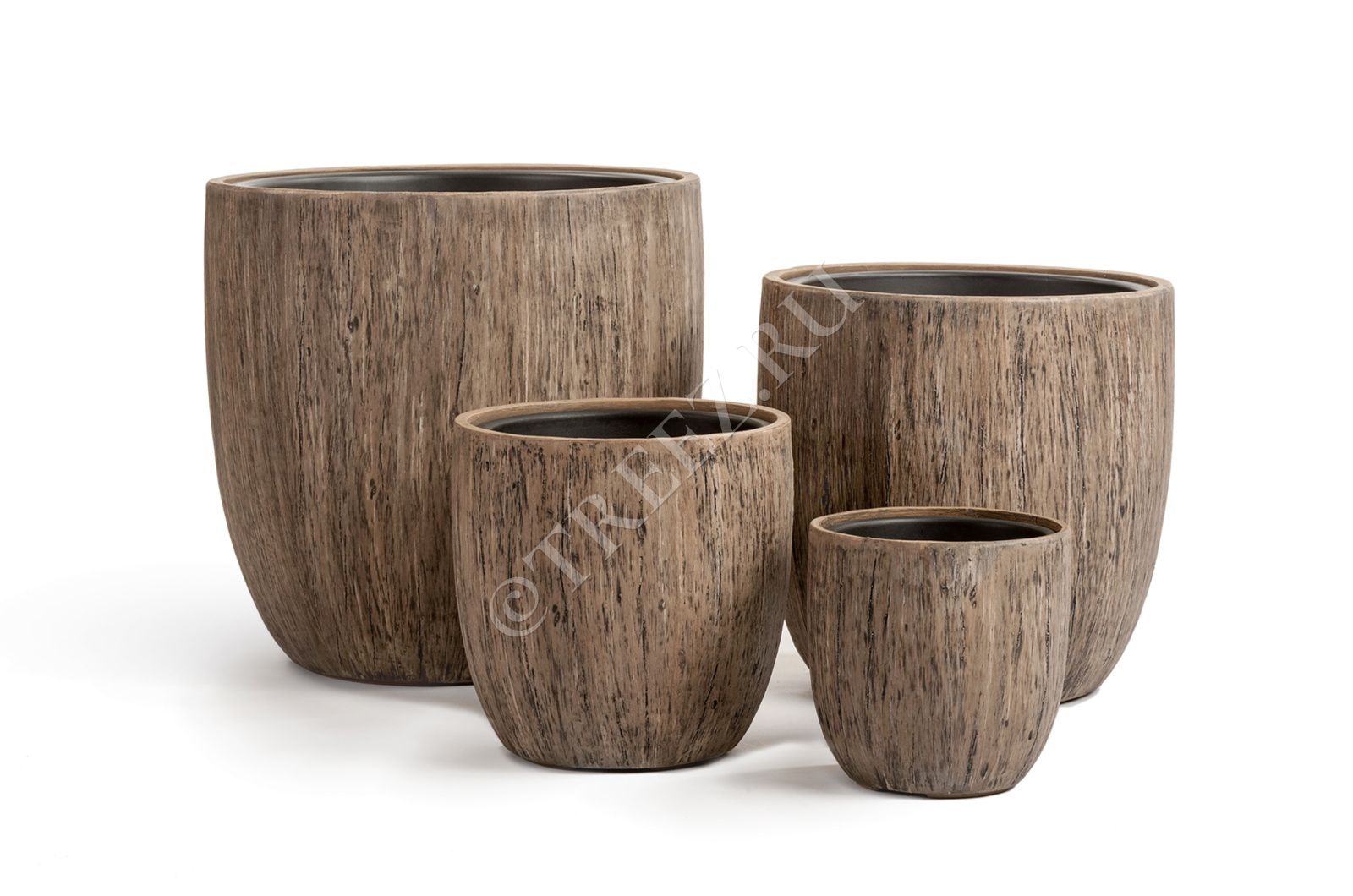 41.3317-03-012-WB-30 Кашпо  Effectory - серия Wood - Округлый конус - Светлый дуб Цветочная коллекция 
