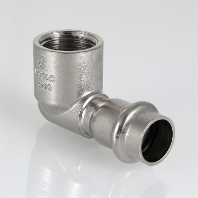 VTi.952.I.002204 Фитинг из нержавеющей стали – пресс-угольник с внутренней резьбой Valtec 22 мм х 1/2"  - Вид №1