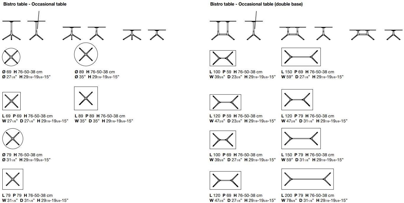Kristalia Круглый стол из литого под давлением алюминия с откидной крышкой Elephant sun-id-1349221 - Вид №4
