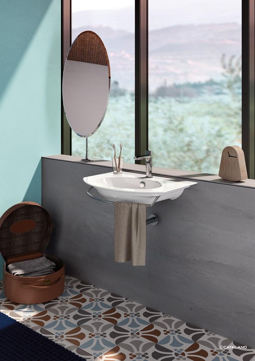 Подвесная раковина настенная овальная CERAMICA CATALANO Velis белая sun-id-1486485 - Вид №1