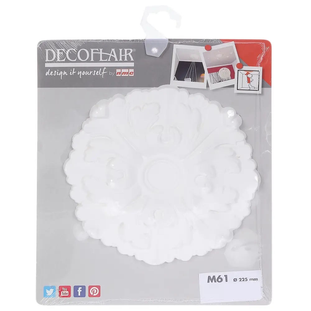 Розетка потолочная полиуретановая М61 D22.5 см DECOFLAIR STLM-2072908 - Вид №8