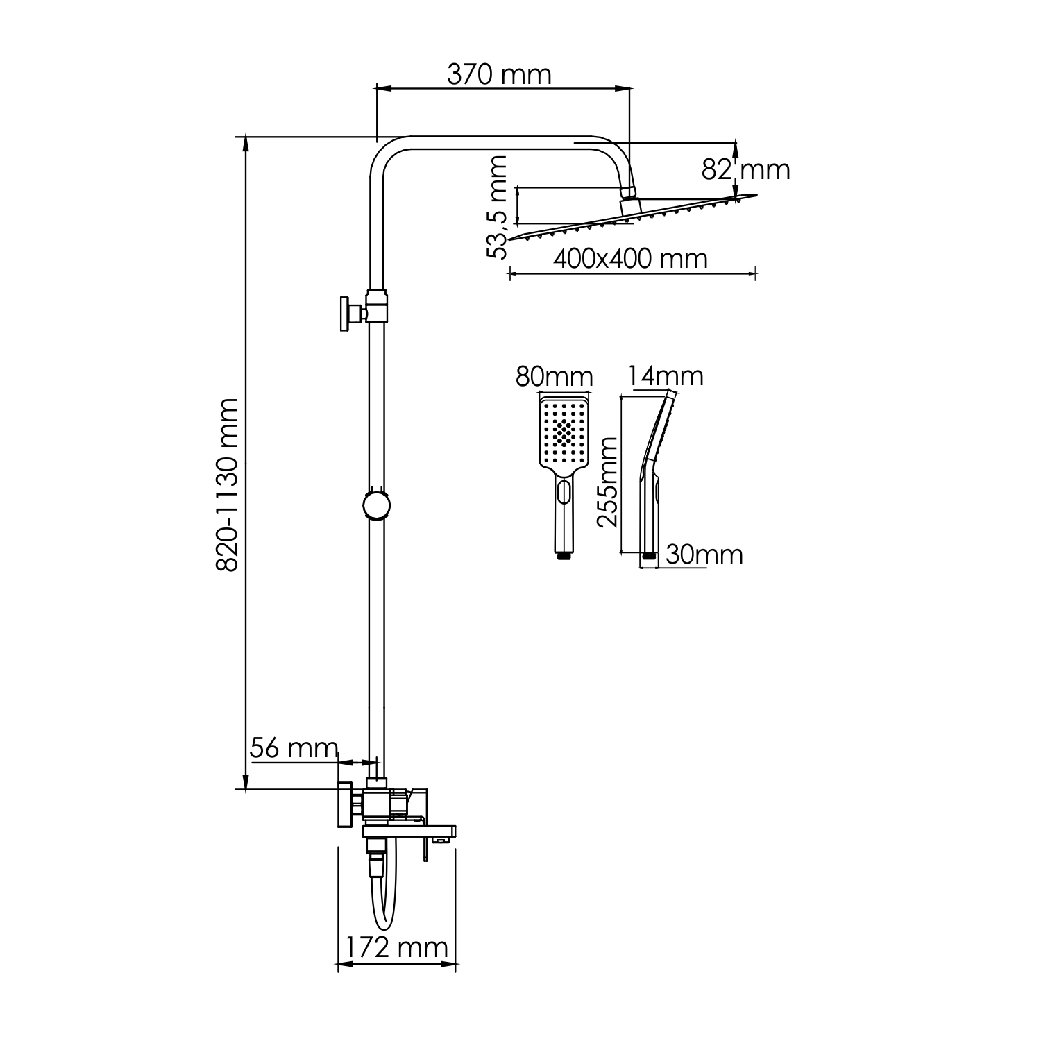A177.119.126.087.CH Душевой комплект со смесителем WasserKRAFT  - Вид №1
