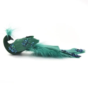 87036496 Елочная игрушка Птица 22x4.5 цвет зеленый STLM-1532171