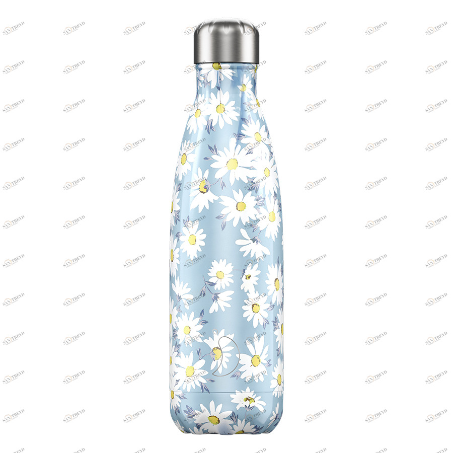 Термос 500 мл бело-голубой Floral Daisy CHILLY'S BOTTLES ДИЗАЙНЕРСКИЕ 00-3947978 Белый;голубой 