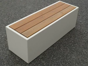 IMAGE'IN Скамья из фибробетона и дерева с контейнером