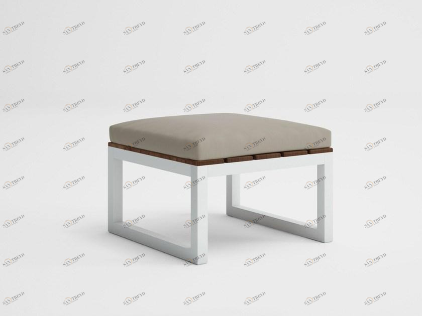 GANDIABLASCO Прямоугольный садовый пуф из тика Saler teak sun-id-1493324