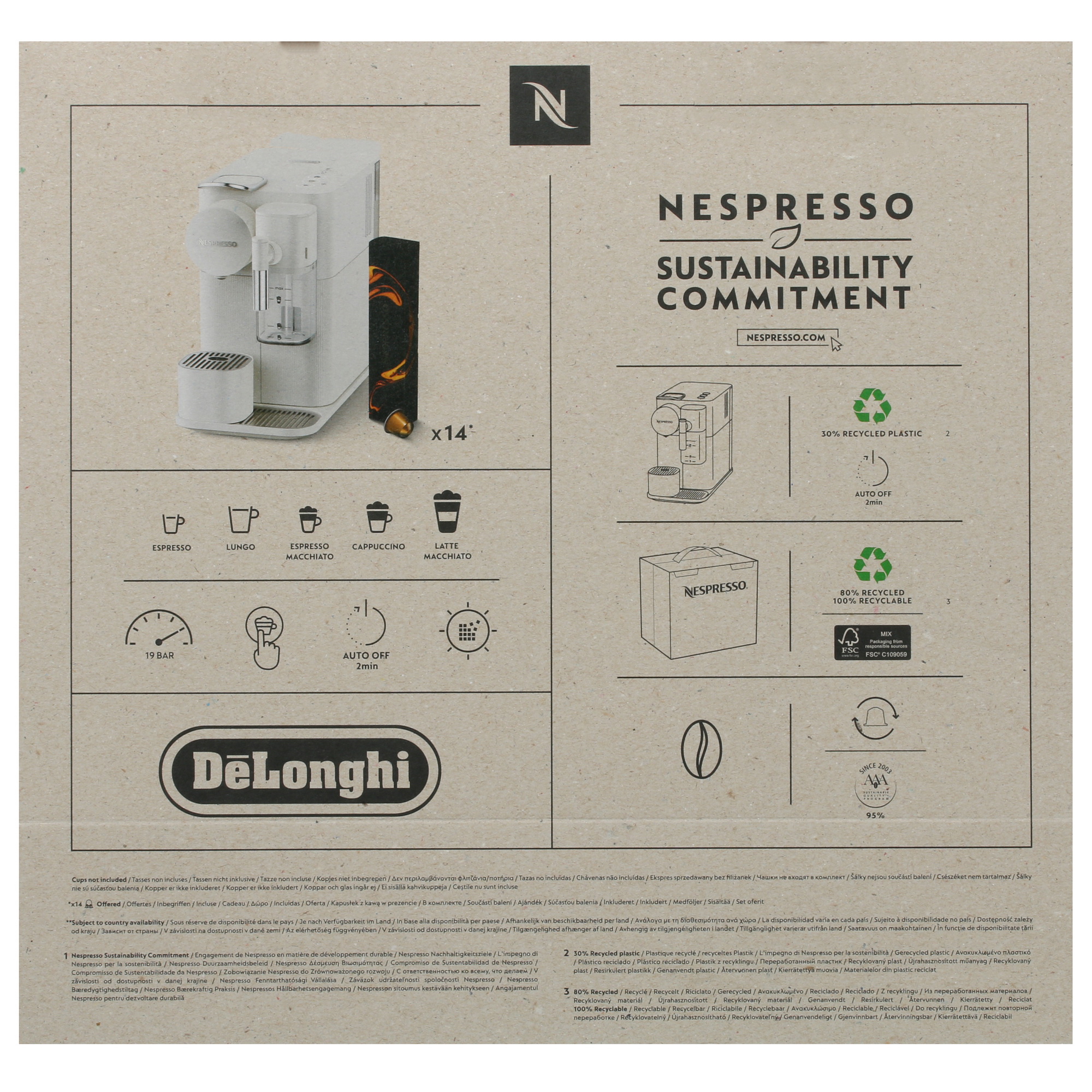 5344663 Кофемашина капсульная Delonghi -NESPRESSO EN510.W STDN-0135180 - Вид №7