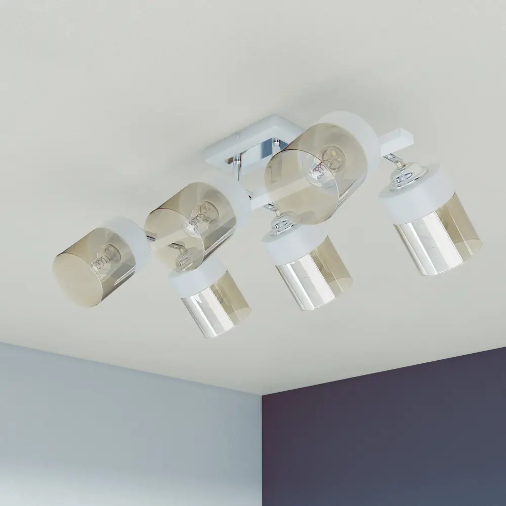 Люстра потолочная KREAFORTA Vereya 6 ламп цвет белый STLM-2023324 - Вид №2