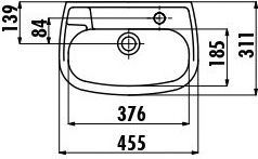 TP030-00CB00E-0000 Раковина TP030 овальная (30*45см) Creavit  - Вид №1