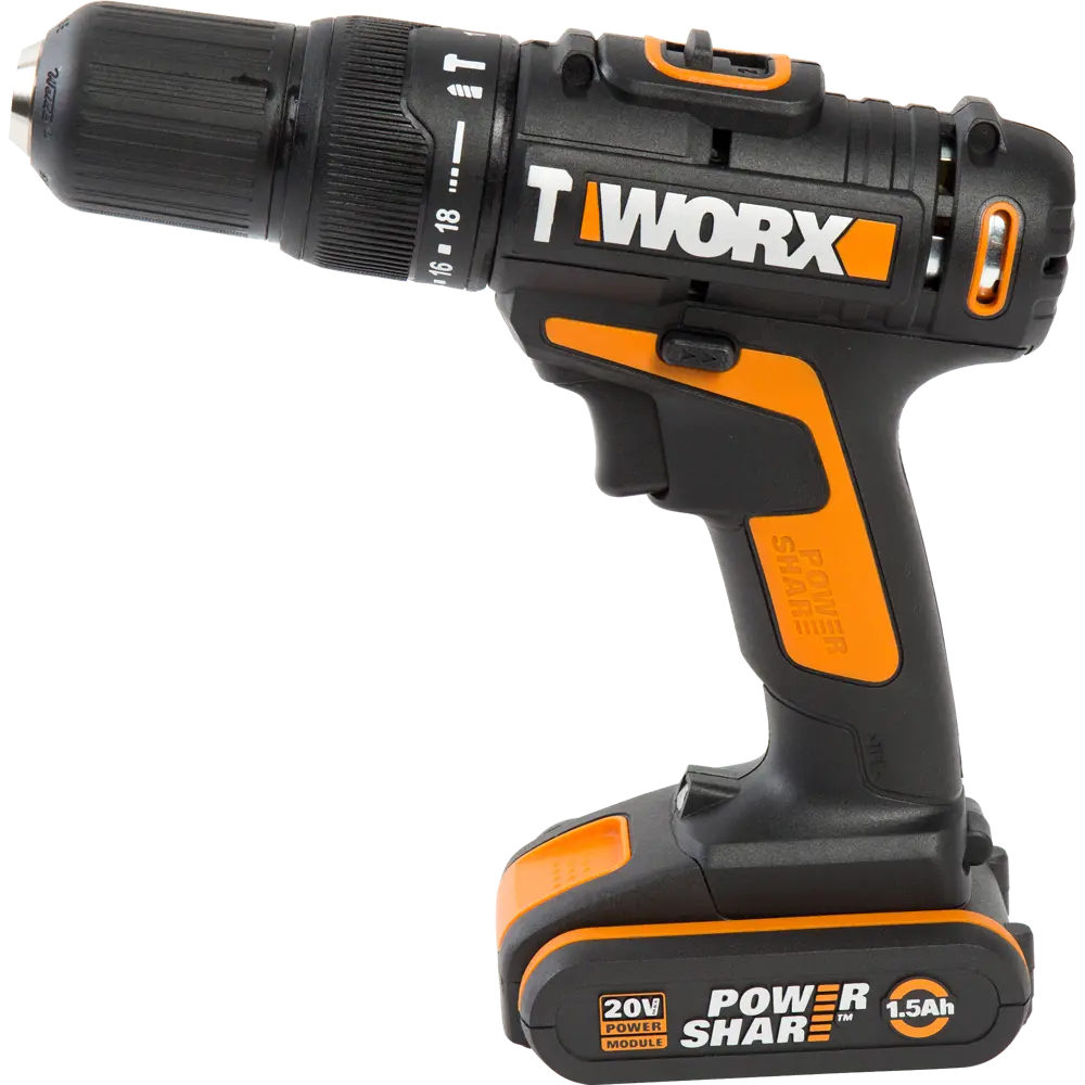 Дрель-шуруповерт аккумуляторная ударная Worx WX371.3, 20 В Li-ion 2x1.5 Ач STLM-2038624 - Вид №1