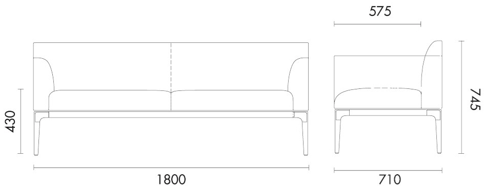 Grado Design 2-местный тканевый диван Dada sofa Dad-sf-2s - Вид №7