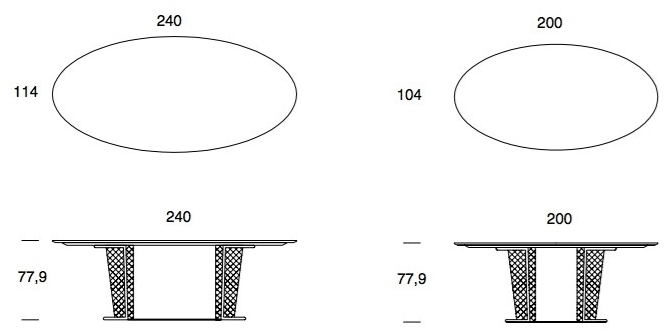 Former In Italia Овальный мраморный стол и основание со стеганой крышкой Brera sun-id-1452526 - Вид №5