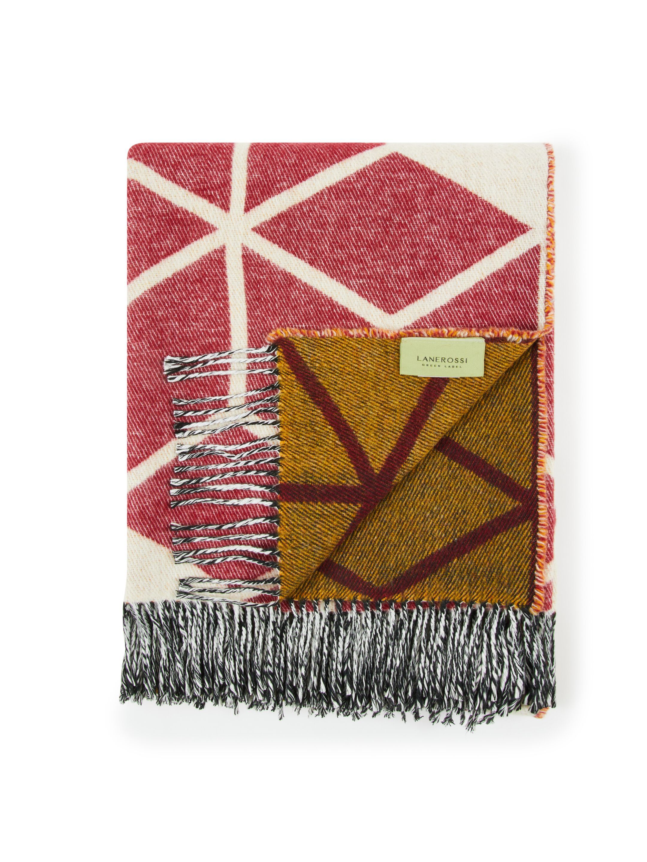 Плед с графическим рисунком из переработанной шерсти Lanerossi Green Label ARCH-00070834 - Вид №11