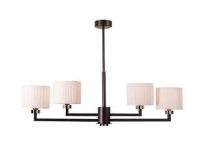 Металлический и тканевый светодиодный подвесной светильник