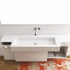 47147 Полувстраиваемая раковина консольная 50 см белая MOMA Design Woodtower