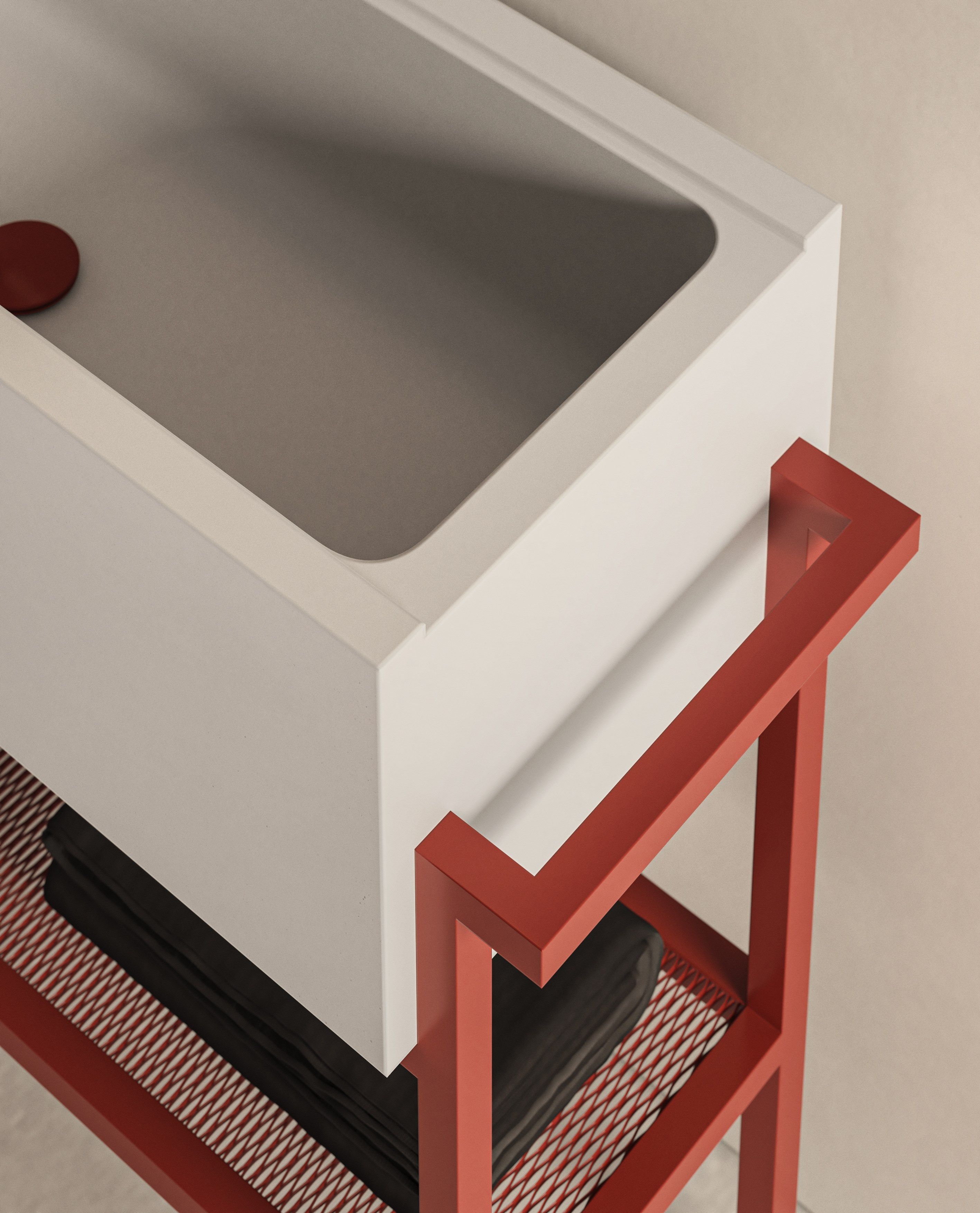 Бетонная одиночная прямоугольная раковина Moab Elledue ARCH-00152455 - Вид №2