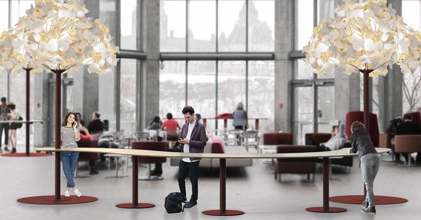 Green Furniture Concept Высокий модульный стол для совещаний Leaf lamp series sun-id-1461254 - Вид №3